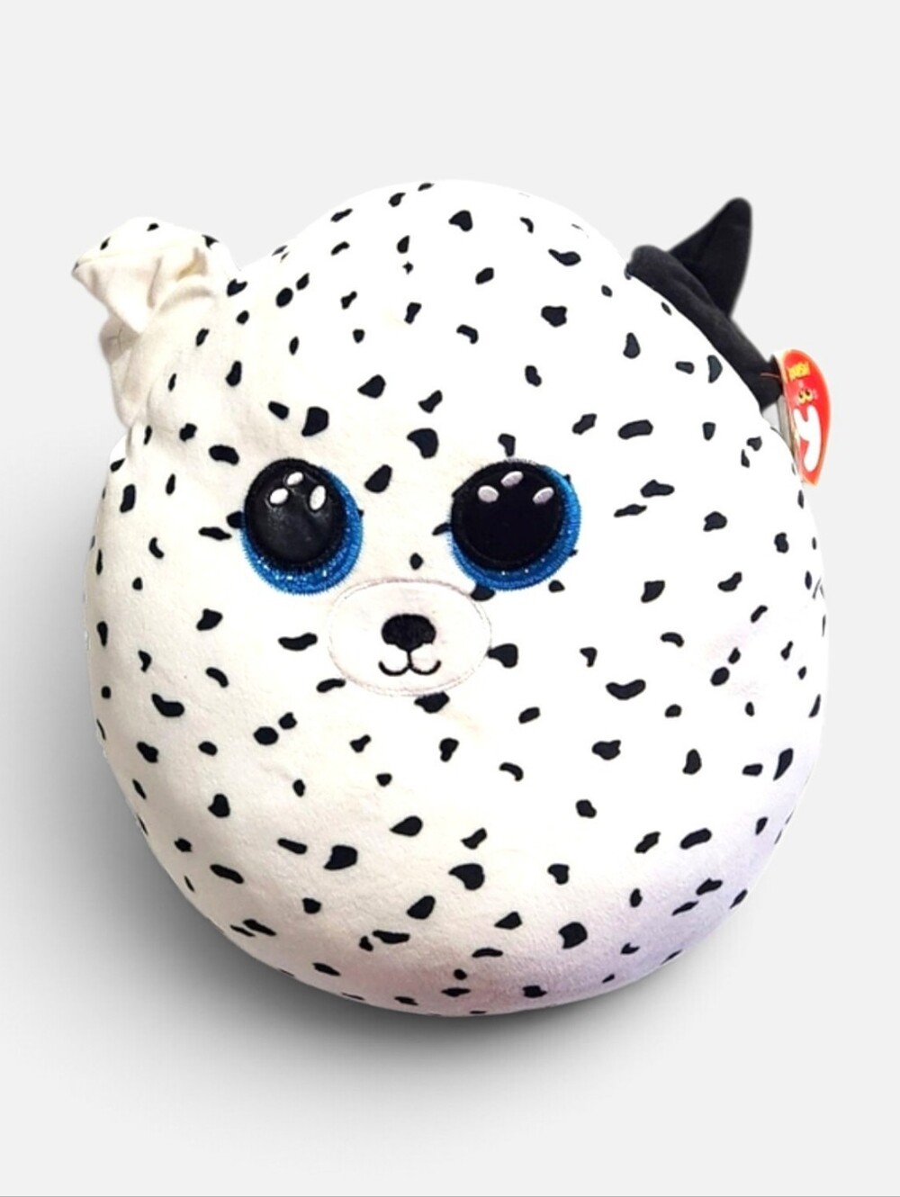 TY- Squish Boos- Fetch the Dalmatian 10 Inches Black And White